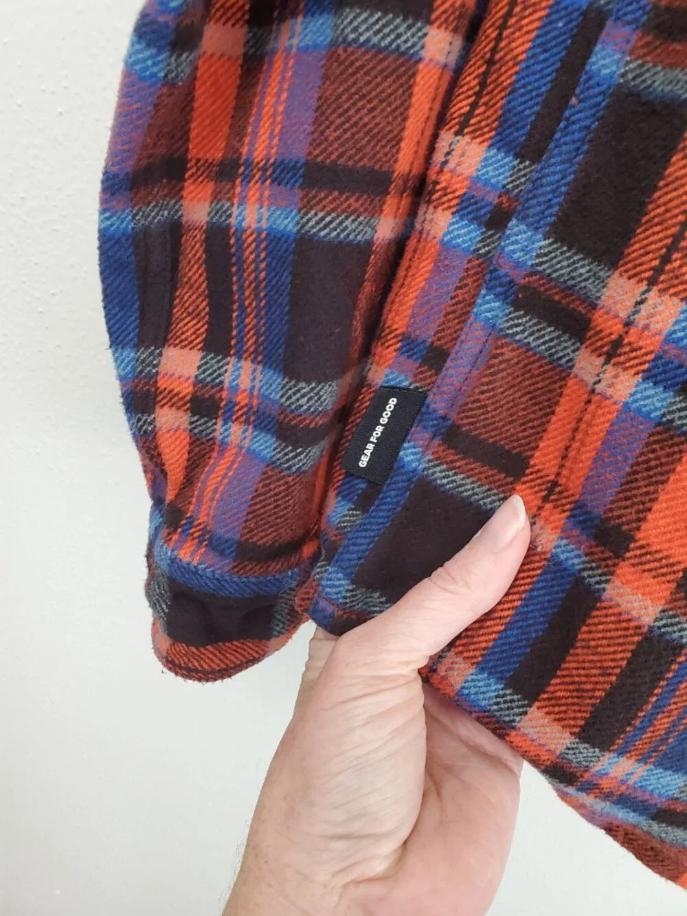 Cotopaxi men's Mero Organic flannel shirt in Cavern Plaid